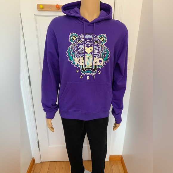 Kenzo Men’s Purple Tiger Hoodie - Picture 3 of 6